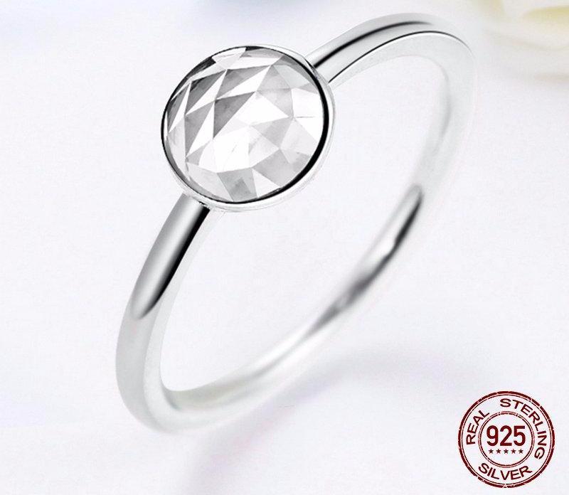 Rock Crystal Birthstone Ring