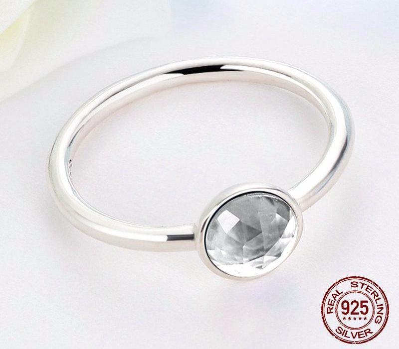 Rock Crystal Birthstone Ring