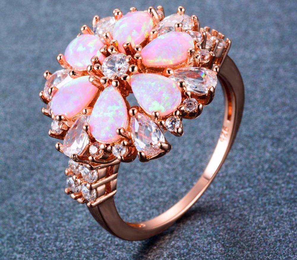 Novelty Pink Opal Ring