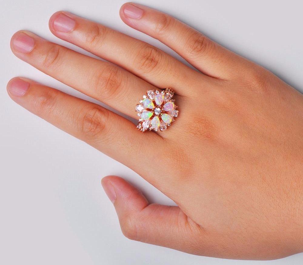 Novelty Pink Opal Ring