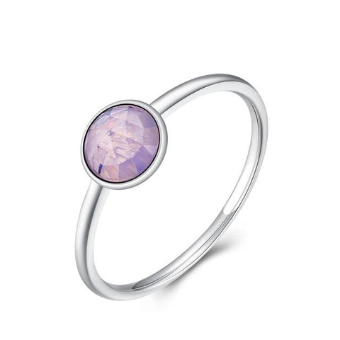 Luxuirous Opalescent Pink Birthstone Ring